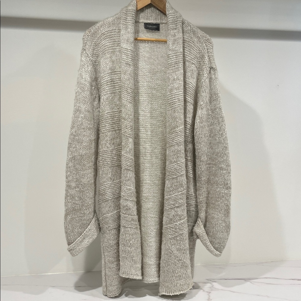 Wooden Ships Cream Open-Front Cardigan